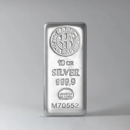 شمش نقره 10 اونسی نادیرگلد