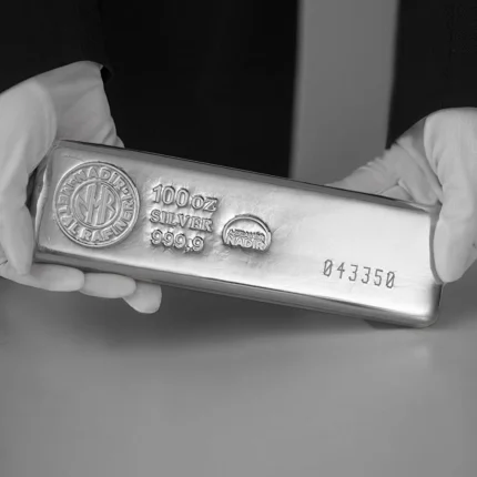 شمش نقره 100 اونسی نادیر گلد